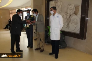 دیدار ریاست دانشگاه فنی و حرفه ای خراسان جنوبی و هیئت همراه با کارکنان بیمارستان رازی به مناسبت روز پرستار 2