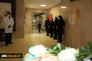 دیدار ریاست دانشگاه فنی و حرفه ای خراسان جنوبی و هیئت همراه با کارکنان بیمارستان رازی به مناسبت روز پرستار 4