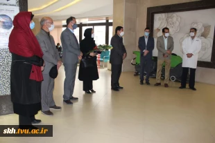 دیدار ریاست دانشگاه فنی و حرفه ای خراسان جنوبی و هیئت همراه با کارکنان بیمارستان رازی به مناسبت روز پرستار 6