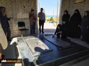 به مناسبت هفته بسیج مراسم غبار روبی و عطر افشانی مزار شهداء گمنام 7