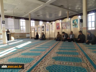 مراسم زیارت عاشورا و گرامیداشت روز جانباز به مناسبت دهه فجر و اعیاد شعبانیه با سخنرانی غلامرضا رضائی جانباز،آزاده و رزمند هشت سال دفاع مقدس در دانشگاه ملی مهارت واحد استان خراسان جنوبی برگزار شد.  4