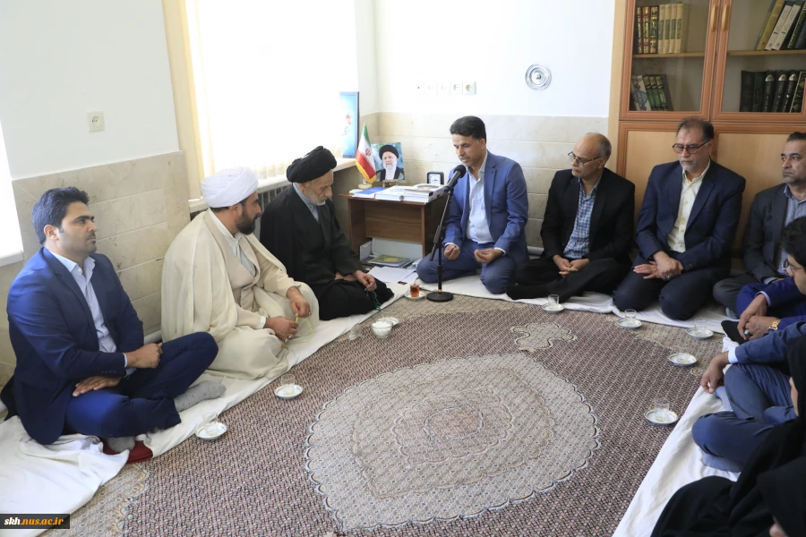 نشست صمیمی  ریاست دانشگاه ملی مهارت واحد استانی خراسان جنوبی به همراه معاونین و مدیران ستاد استان و آموزشکده دختران بیرجند با نماینده محترم ولی فقیه در استان خراسان جنوبی وامام جمعه بیرجند  2