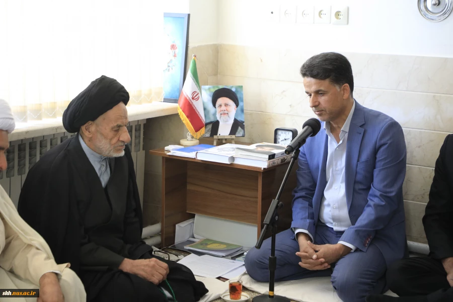نشست صمیمی  ریاست دانشگاه ملی مهارت واحد استانی خراسان جنوبی به همراه معاونین و مدیران ستاد استان و آموزشکده دختران بیرجند با نماینده محترم ولی فقیه در استان خراسان جنوبی وامام جمعه بیرجند  4
