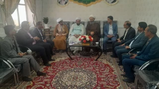 دیدار  ریاست دانشگاه ملی مهارت واحد استانی خراسان جنوبی مسئول محترم دفتر نهاد رهبری و جمعی از مسئولین ستاد استان با  امام جمعه محترم شهرستان فردوس