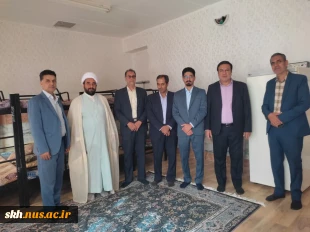 بازدید ریاست دانشگاه ملی مهارت واحد استانی خراسان جنوبی و حاج آقای مسعودی مسئول محترم دفتر نهاد نمایندگی مقام معظم رهبری در دانشگاه ملی مهارت استان معاون محترم آموزشی و پژوهشی استان ،مدیر محترم حراست استان ازفضاها و کار گاه ها و نشست صمیمی با همکاران آموز