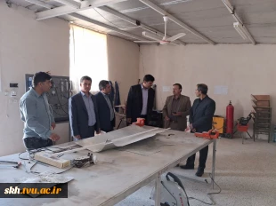 بازدید مدیرکل دفتر برنامه بودجه، تحول اداری وبهره وری  دانشگاه ملی مهارت و رئیس دانشگاه ملی مهارت استان خراسان جنوبی، از آموزشکده ملی مهارت پسران فردوس  3